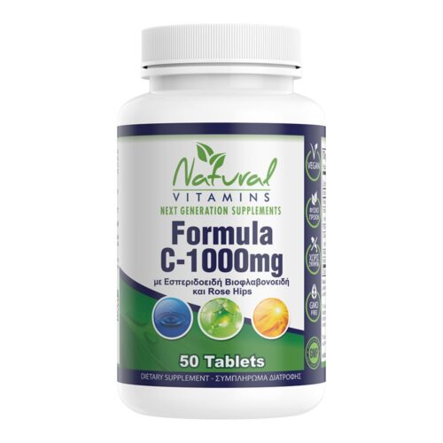Formula C 1000mg με 530mg Βιοφλαβονοειδή Natural Vitamins