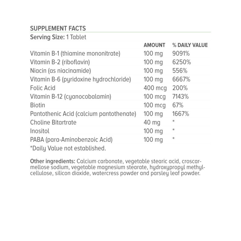 Vitamin B Complex Supplement Facts