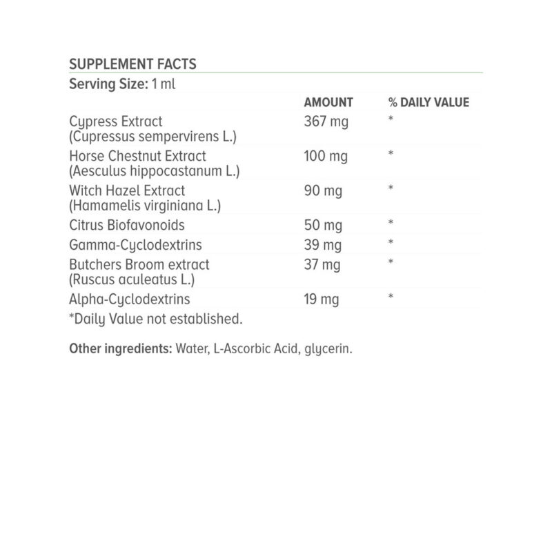 Flevex Natural Vitamins Supplement Facts English